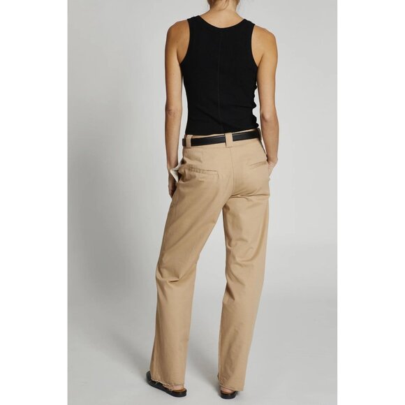 Saint Art Nessa Mid Rise Straight Leg Pant in Khaki - Picture 3 of 5